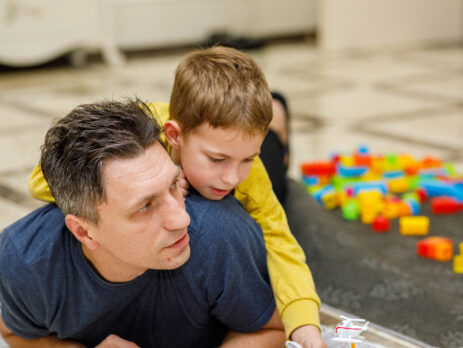 A Father with his child